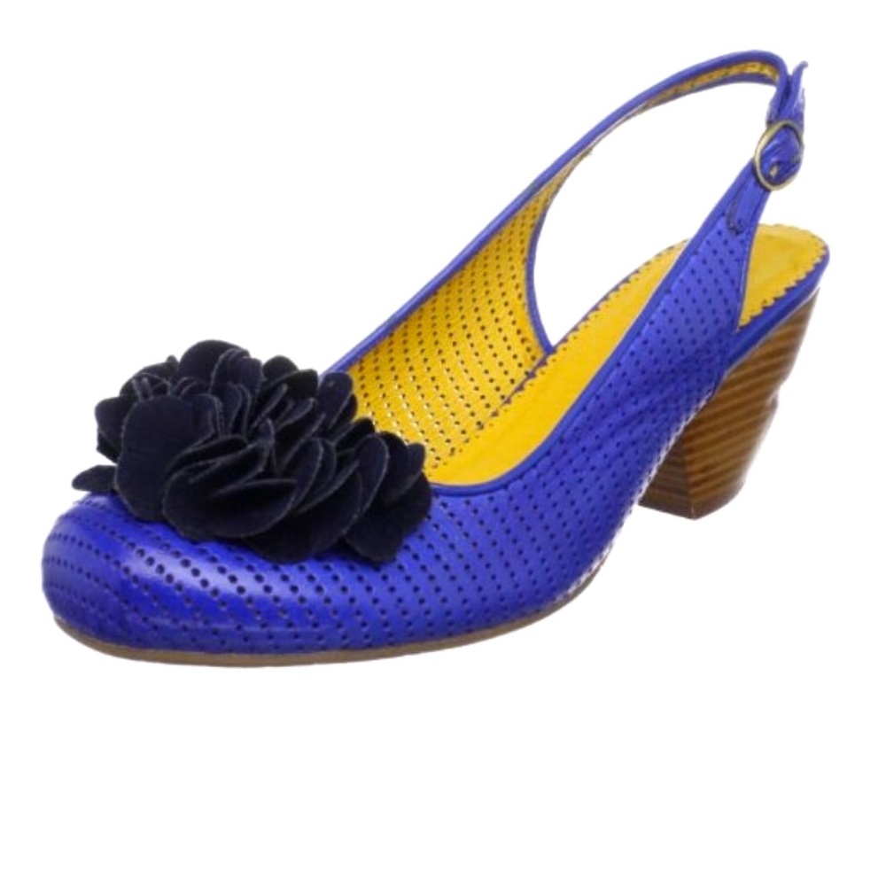 RARE Anthro Miz Mooz Enya Slingback Chunky Heels - Picture 1 of 4